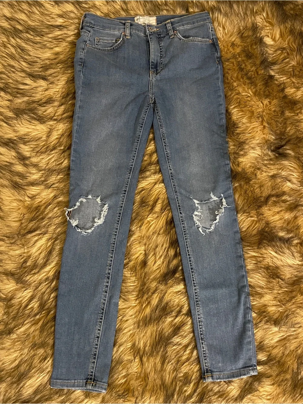 Free People Classic High-Rise Distressed Women's Jeans 26